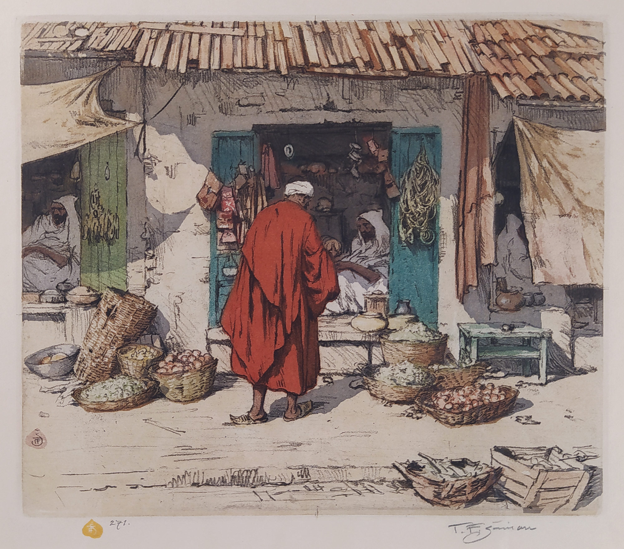 Šimon Tavík František – Arabské obchody, barevné vernis mou, 1926