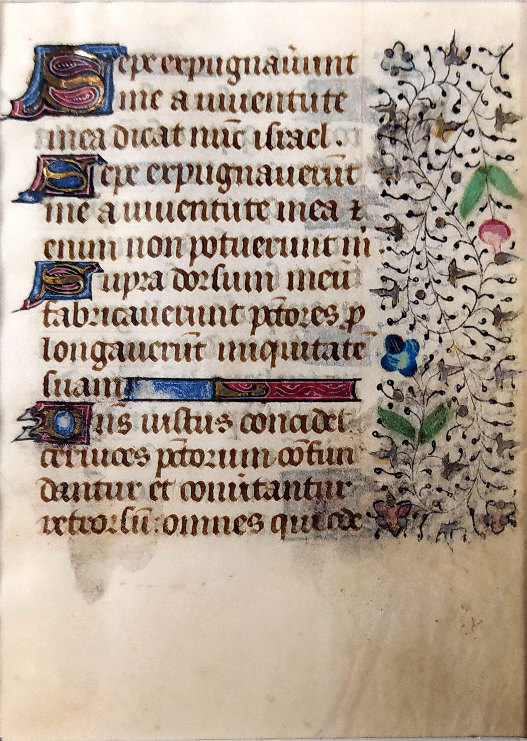 Kniha hodinek – latinský manuskript, malba na pergamenu, zlaceno, ca 1500