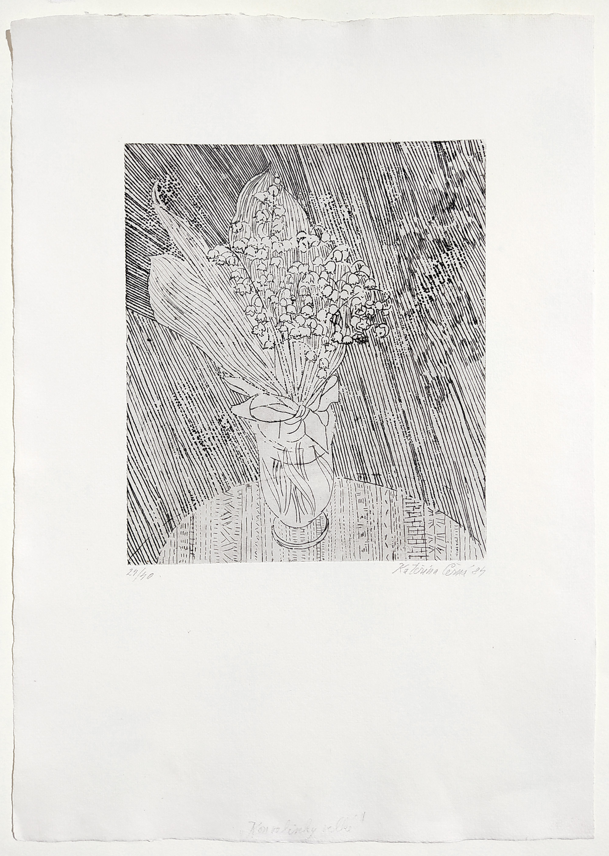Černá Kateřina – Konvalinky velké, lept, č. 24/40, 1984