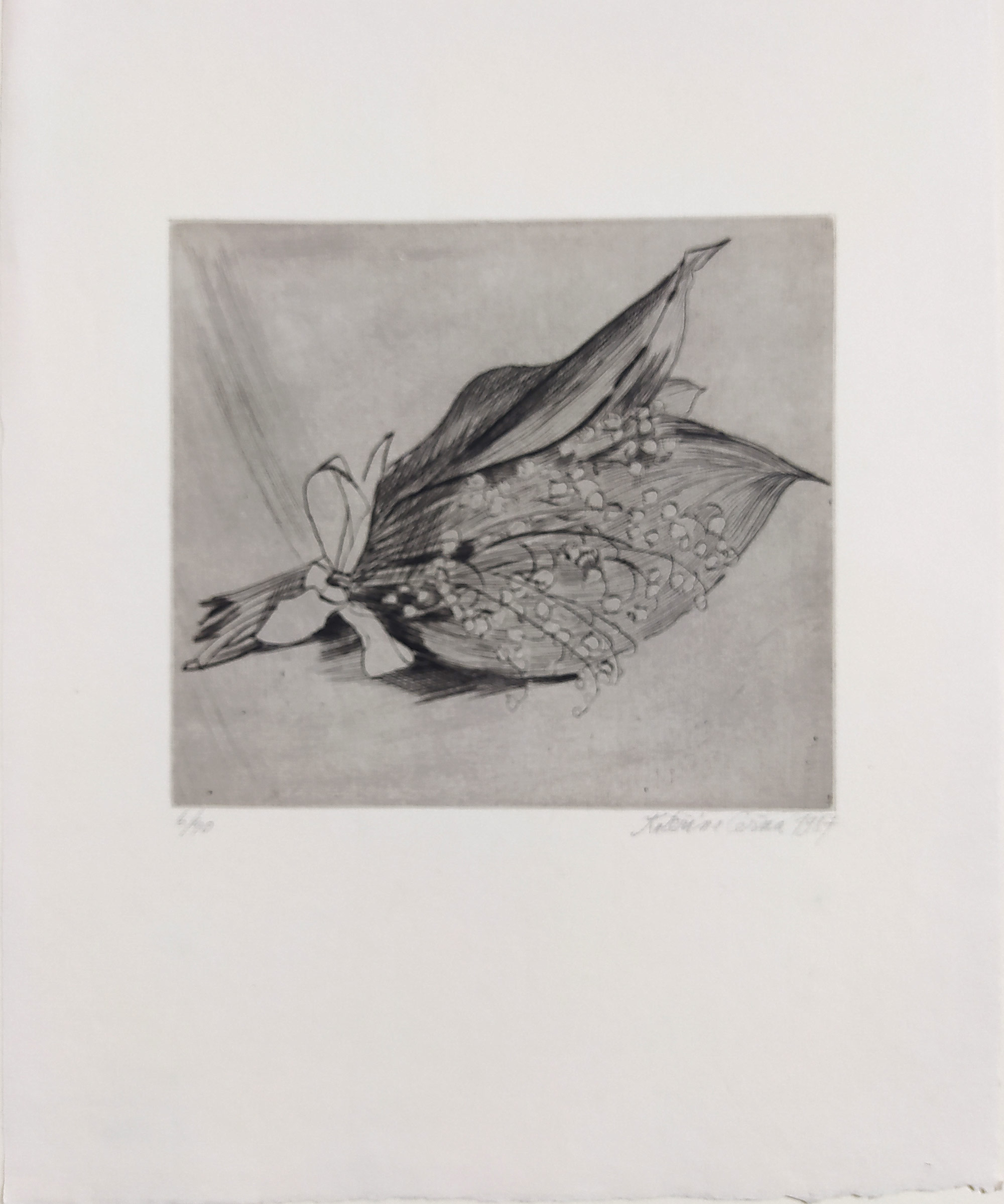 Černá Kateřina – Konvalinky, lept, číslováno 6/40, 1987