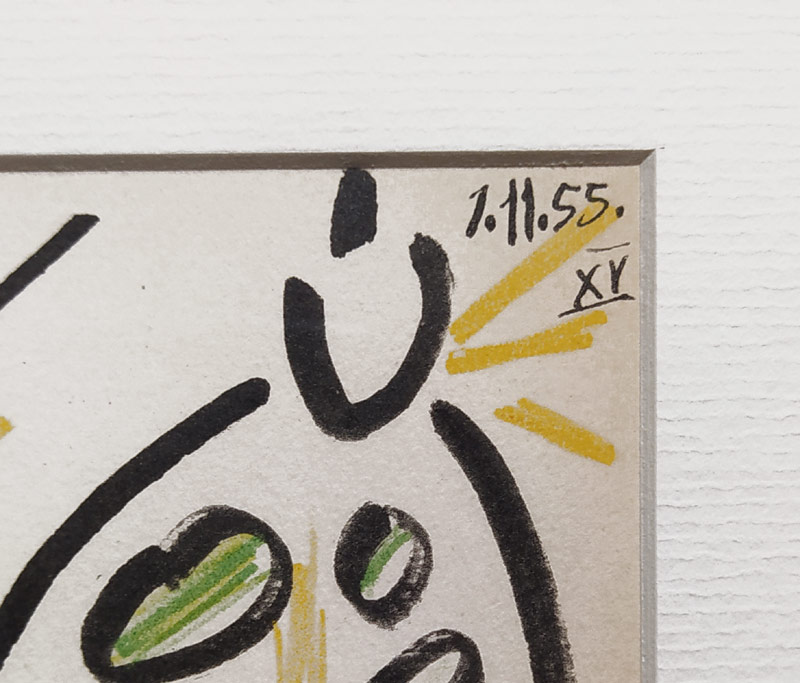 Picasso Pablo – Atelier „La Californie“, Cannes 1. 11. 1955, barevná litografie, 1955