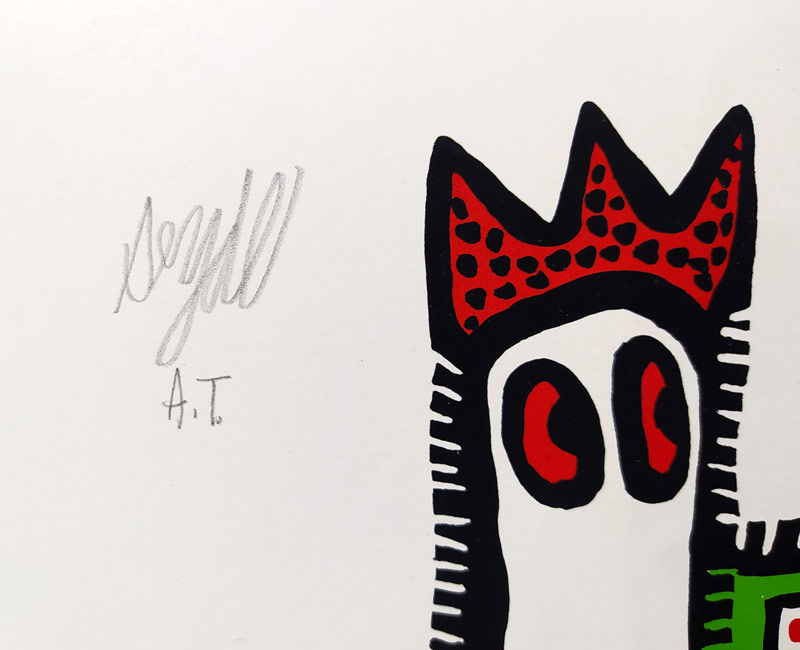 Seydl Zdenek – Slepice, signovaná barevná serigrafie, autorský tisk, ca 1970