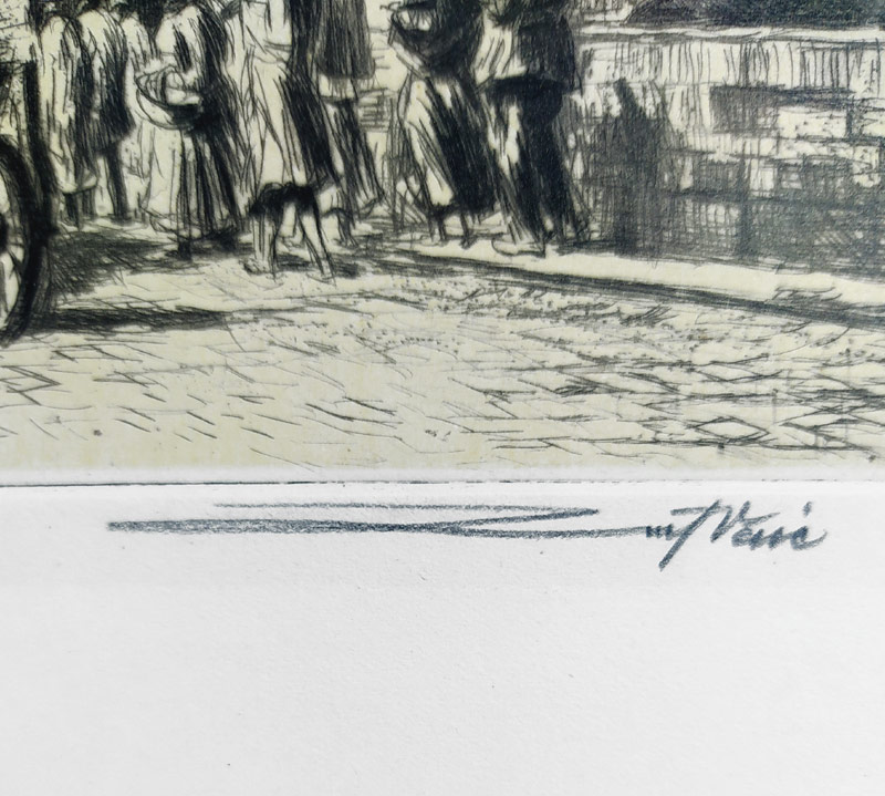 Vaic Josef – Praha, Malostranské mostecké věže, původní lept, ca 1910–1930