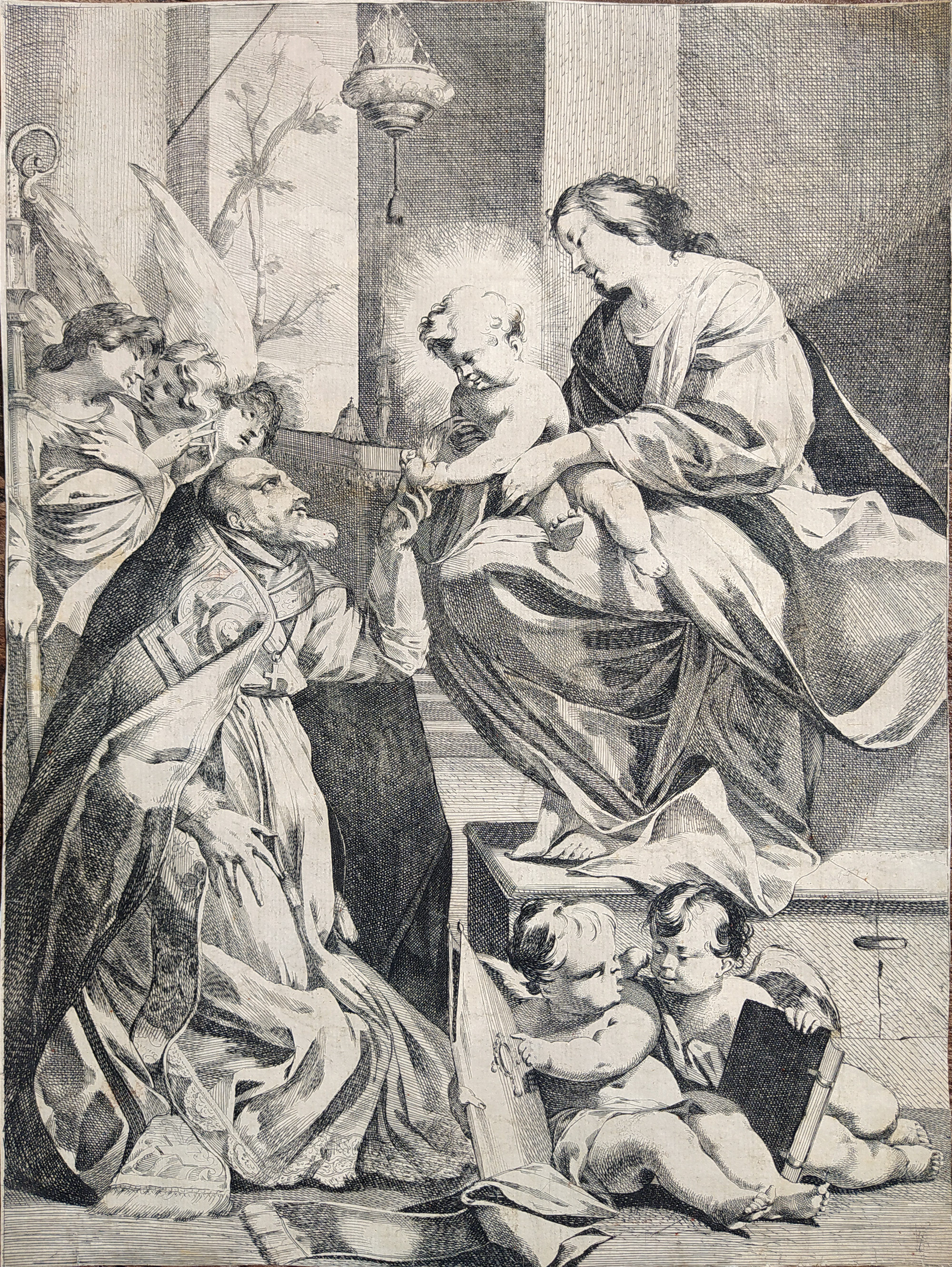 Perrier François – Svatý Filip Neri, původní lept, ca 1630