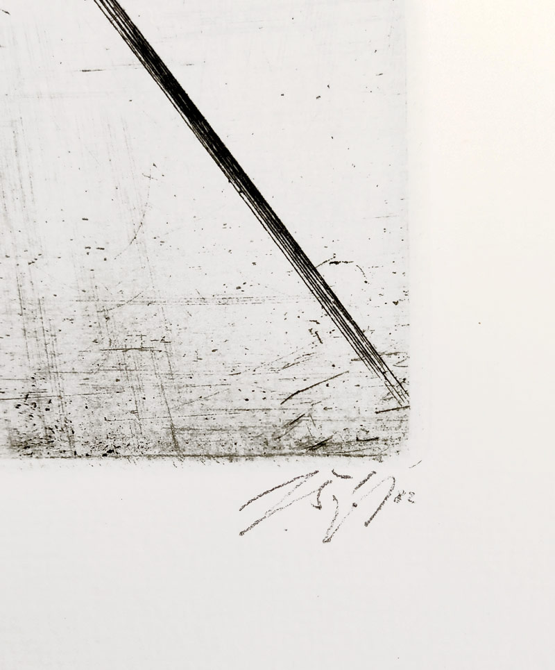 Šerých Jaroslav – Bez názvu, původní lept se suchou jehlou, 1982