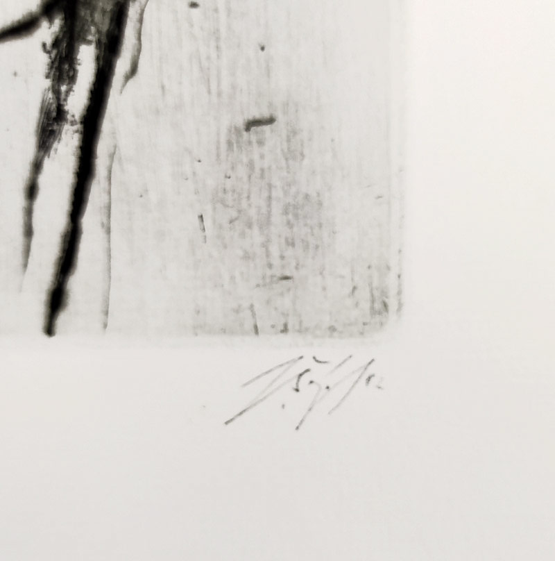 Šerých Jaroslav – Bez názvu, původní lept se suchou jehlou, 1982