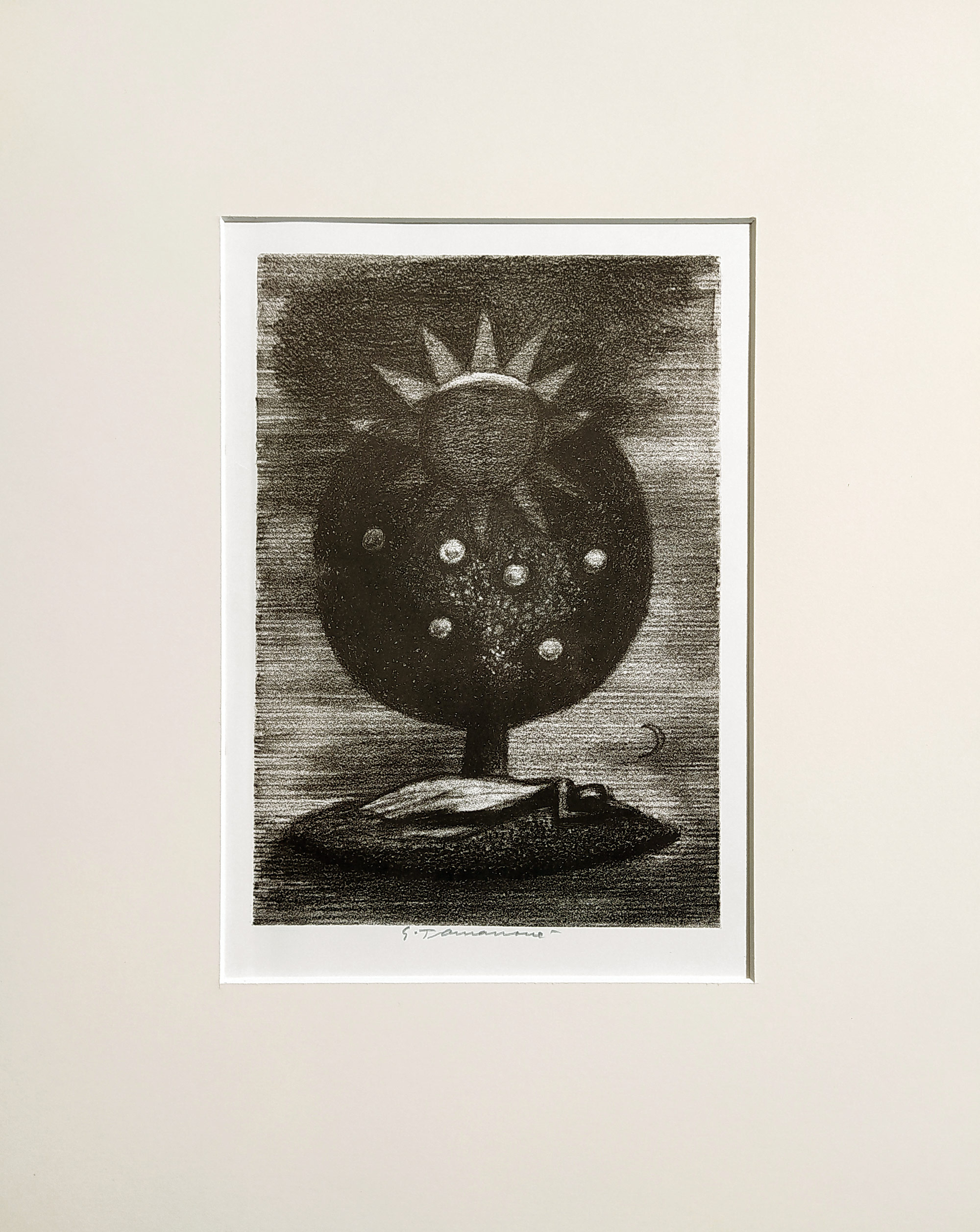 Tomanová Emilie – Dívka ve snu, původní litografie, nedatováno