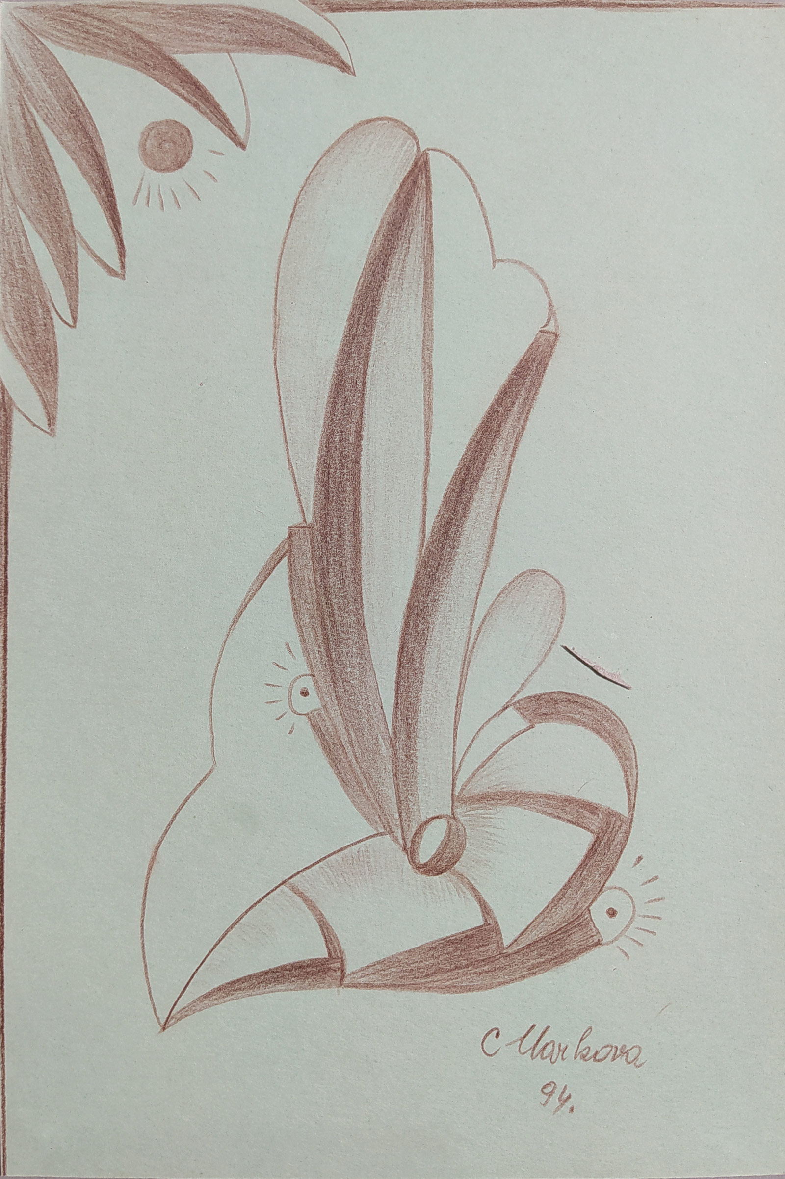 Marková Cecílie – Medijní malba, suchý pastel, 1994