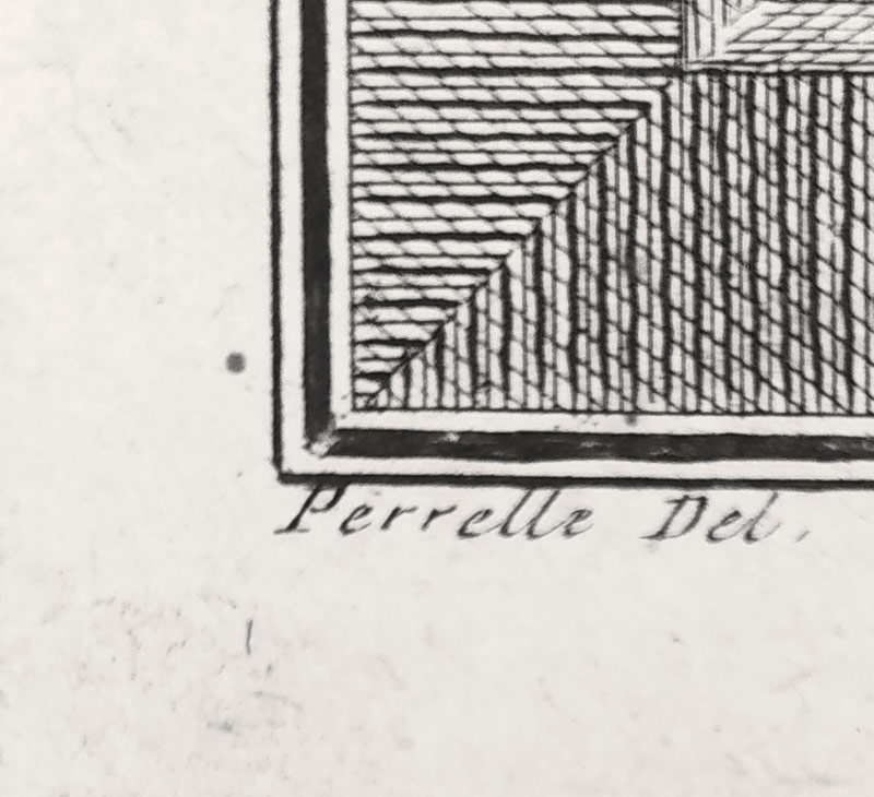 Dall'Acqua Giusepe – Pohled na Frascati, původní lept, ca 1780