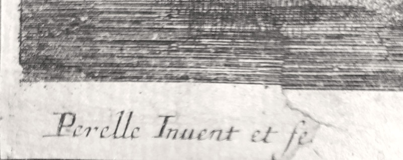 Pérelle Gabriel – Romantická krajina, původní lept, ca 1650