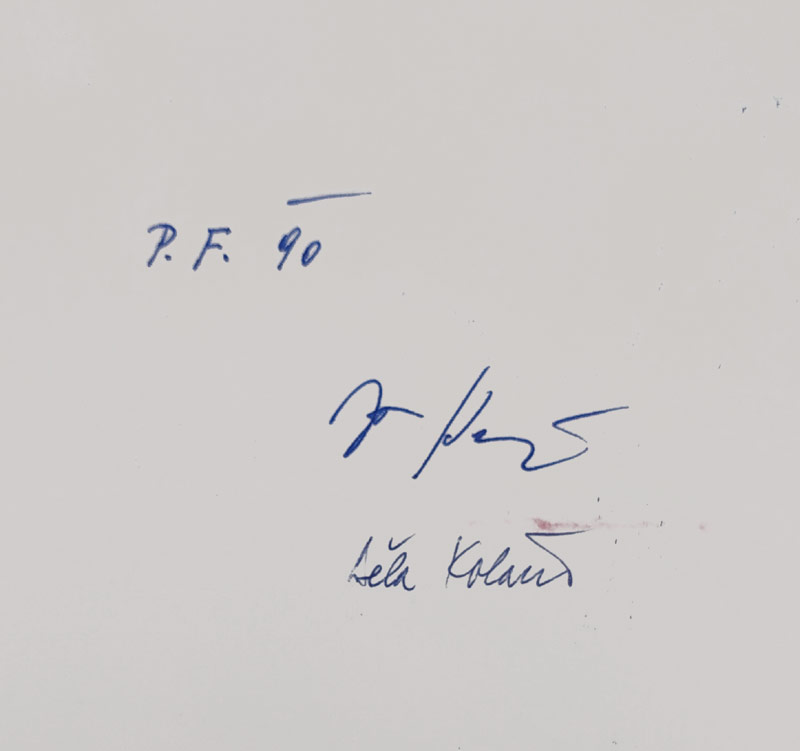 Kolář Jiří – PF 1990 Jiří a Běla Kolářovi, barevný tisk, 1989