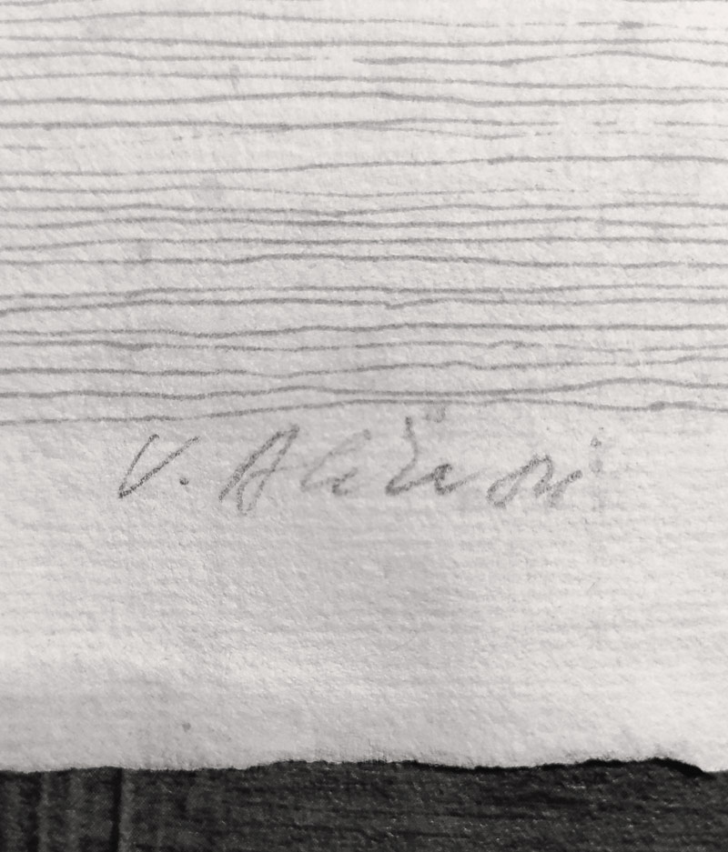 Bláha Václav – Levitace, kolorovaná suchá jehla, číslováno 26/80, 1984