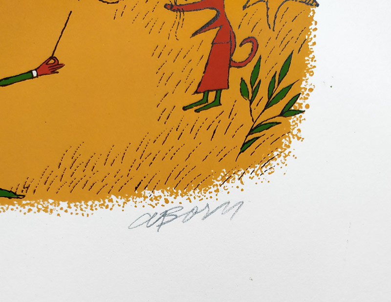Born Adolf – Dětský pěvecký sbor Severáček, 30. té výročí založení, barevná serigrafie, autorský tisk, 1988