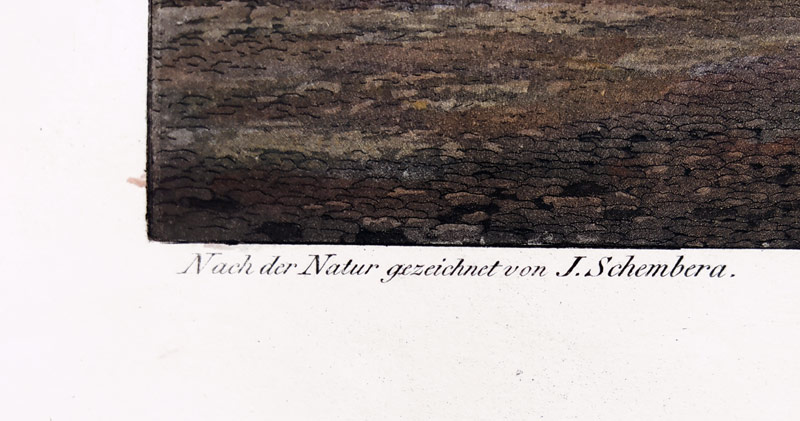 Praha – Katedrála sv. Víta, Josef Schembera, Jiří Döbler, staře kolorovaný lept, 1829