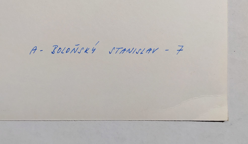 Boloňský Stanislav – Krajina 7, signovaná autorská fotografie, 1986