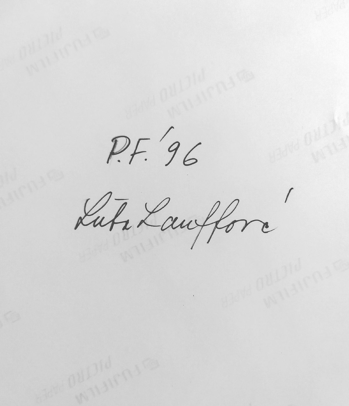 Lauffová Ľuba – Pf 1996, signovaná autorská fotografie, 1995
