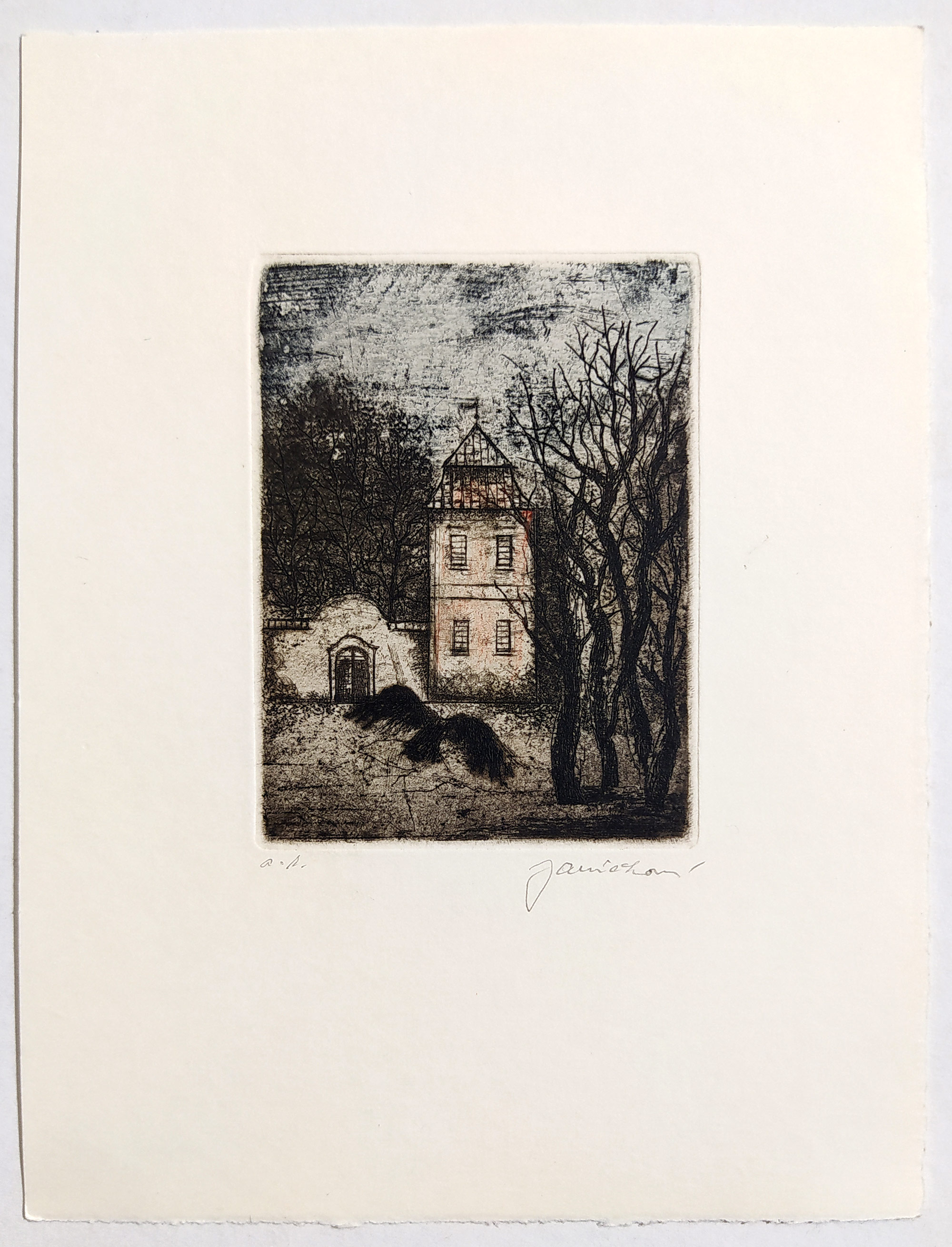 Janíčková Eva – Staré domy III, IV a V, tři původní lepty, nedatováno