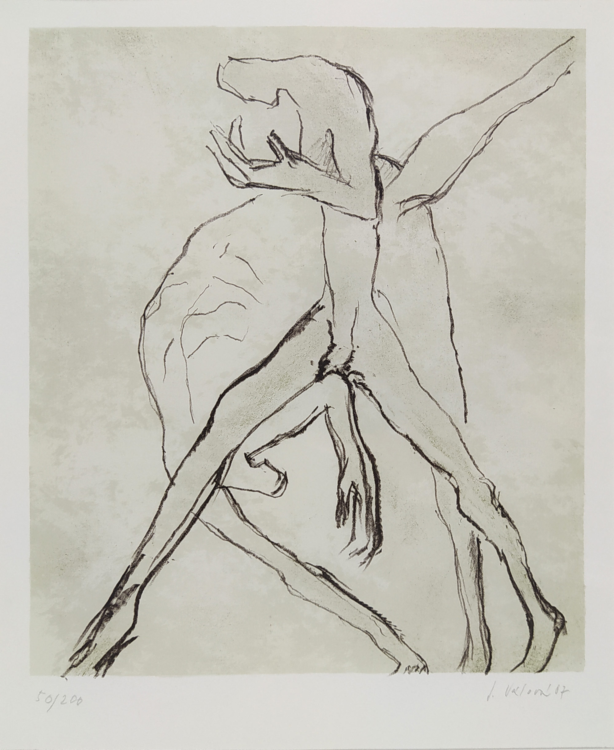 Válová Jitka – Sběrači, původní číslovaná litografie č. 50/200, 1987