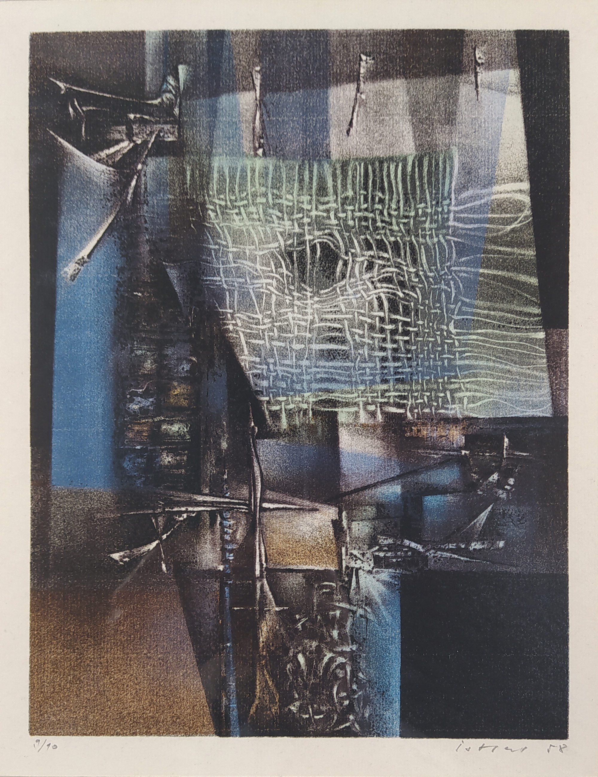 Istler Josef – Hlava, signovaný monotyp, číslováno 9/10, 1958