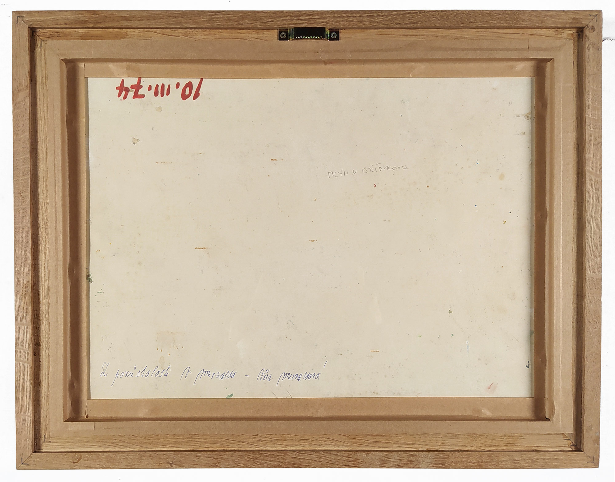 Mirvald Vladislav – Fauvistická krajina, Mlýn u Břínkova, olejomalba na kartonu, 10. 3. 1974