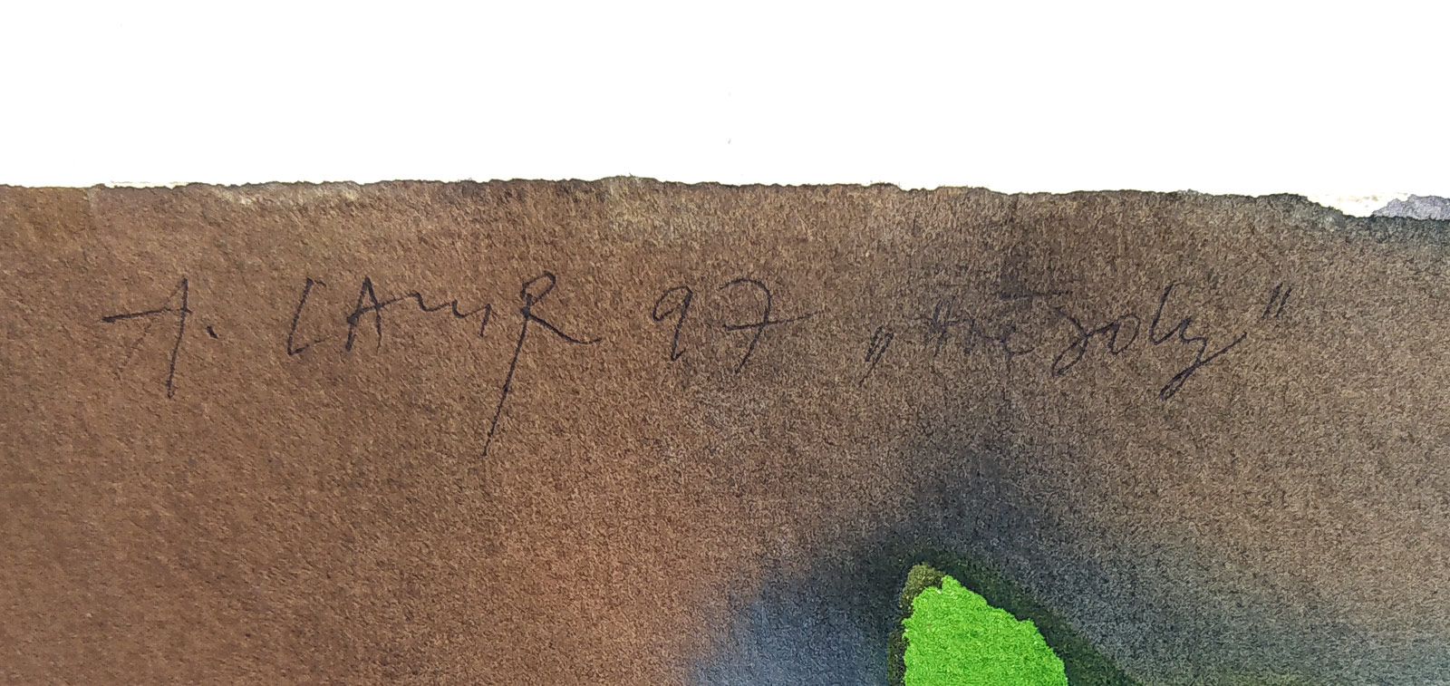 Lamr Aleš – Hvězdy, akvarelem kolorovaná kresba tuší, 1997