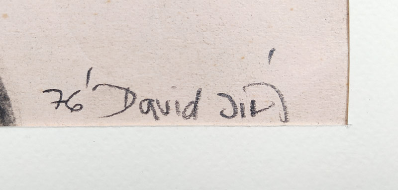 David Jiří – Zdena, studie ženy, kresba uhlem, 1976