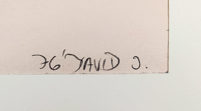 David Jiří – Zdena, studie ženy, kresba uhlem, 1976