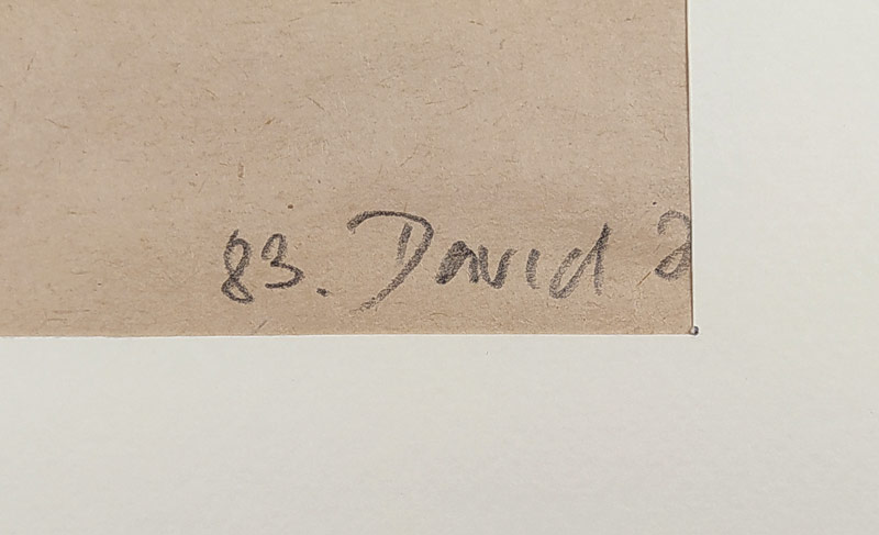 David Jiří – Zdena, sedící akt, kresba uhlem, 1983