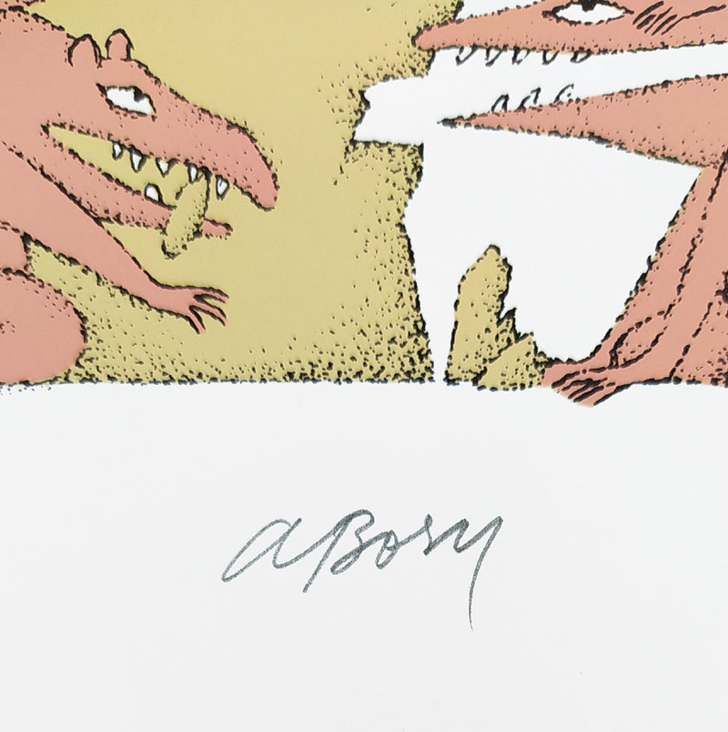 Born Adolf – Pomník slávy, signovaná barevná serigrafie, 1996