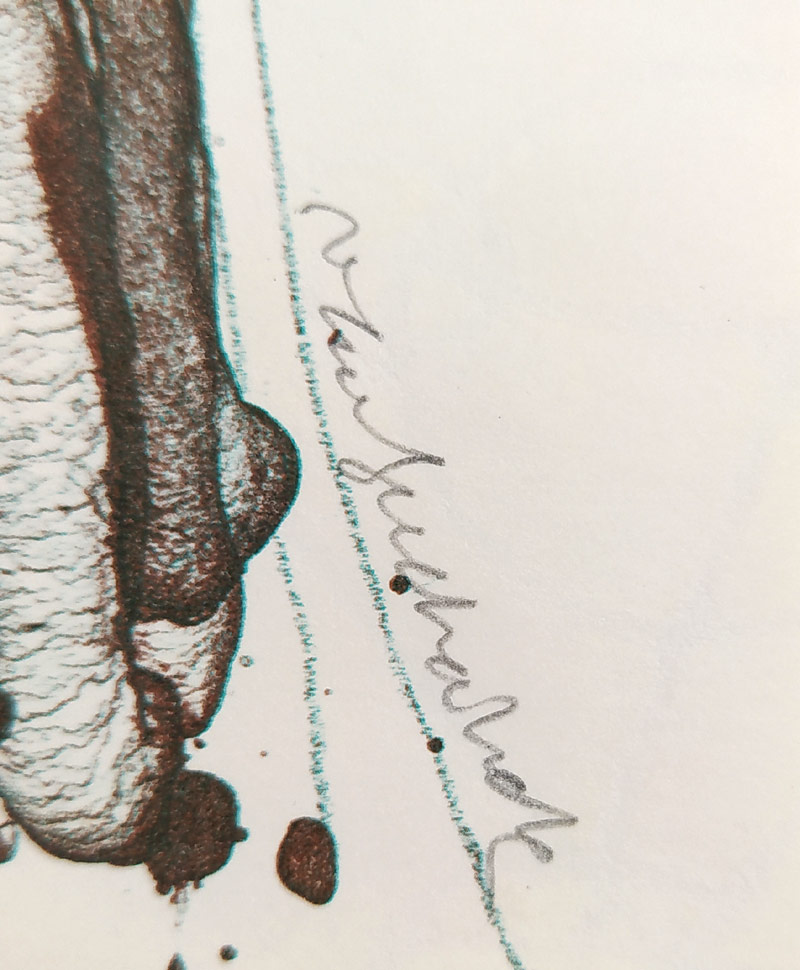 Suchánek Vladimír – PF 2010, Novoročenka autora, barevná litografie, 2009