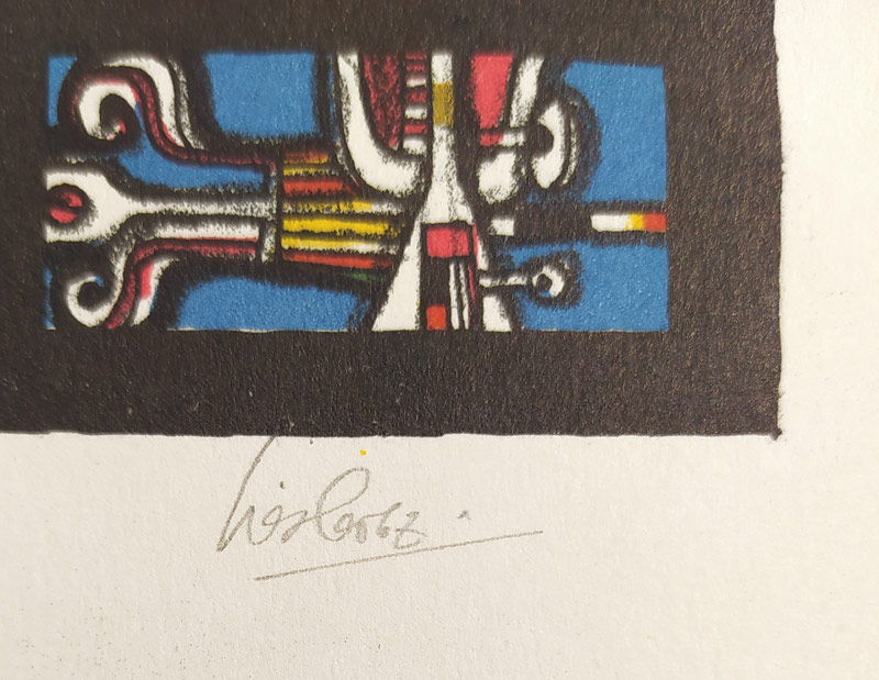 Liesler Josef – Bez názvu, původní barevná litografie, č. 45/200, 1967