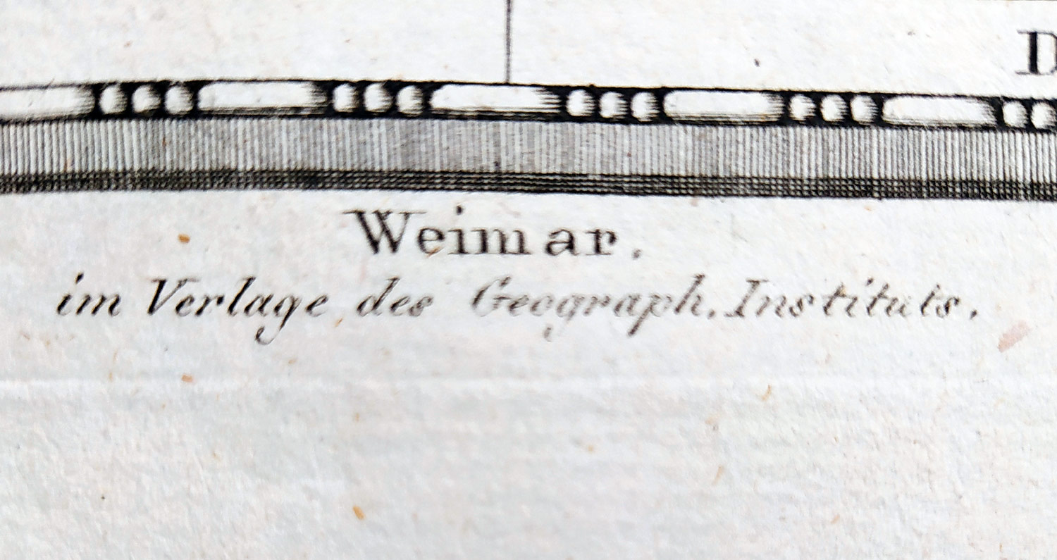 Plzeň a okolí – Geographisches Institut Weimar, původní mědiryt, 1807
