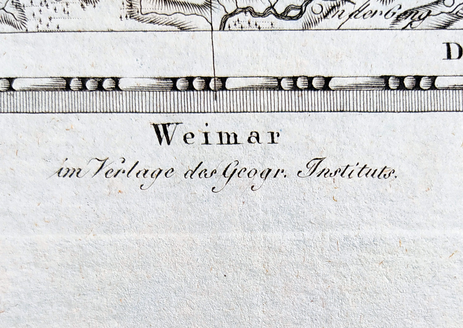 Český Krumlov a okolí – Geographisches Institut Weimar, původní mědiryt, 1807