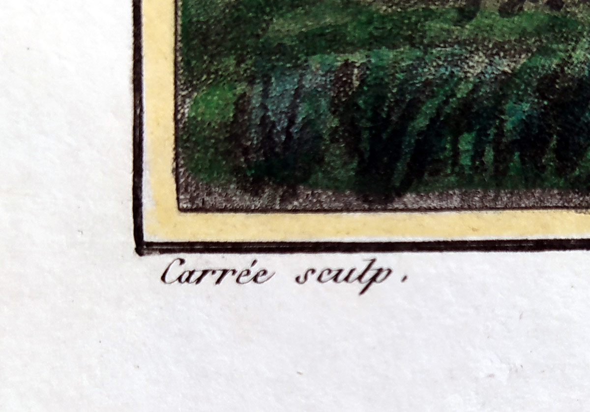 Carrée Antoine – Quatriéme Suite de Chevaux, N°41, staře kolorovaná akvatinta, 1800