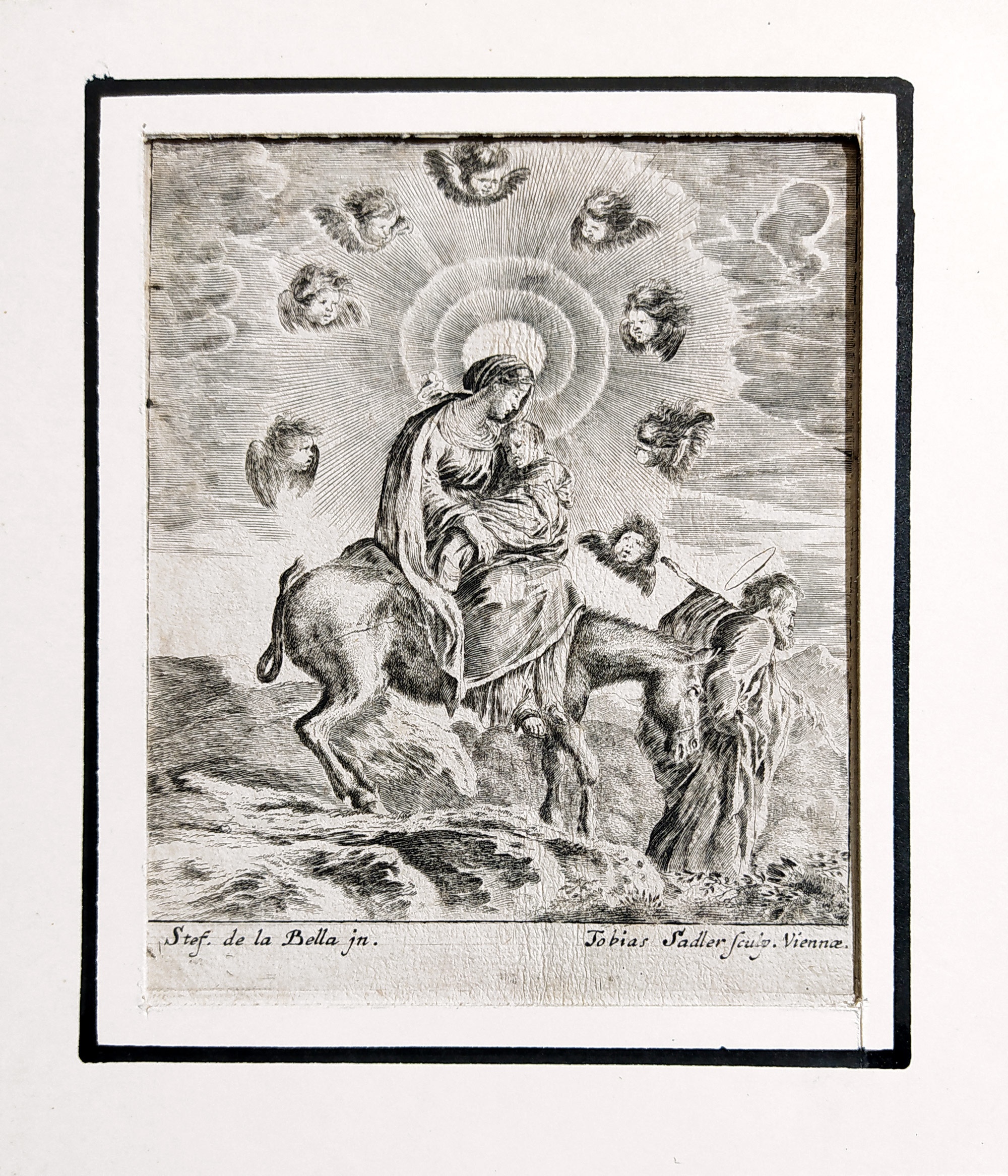 Sadeler Tobias – Útěk Svaté rodiny do Egypta, Stefano della Bella, lept, ca 1670