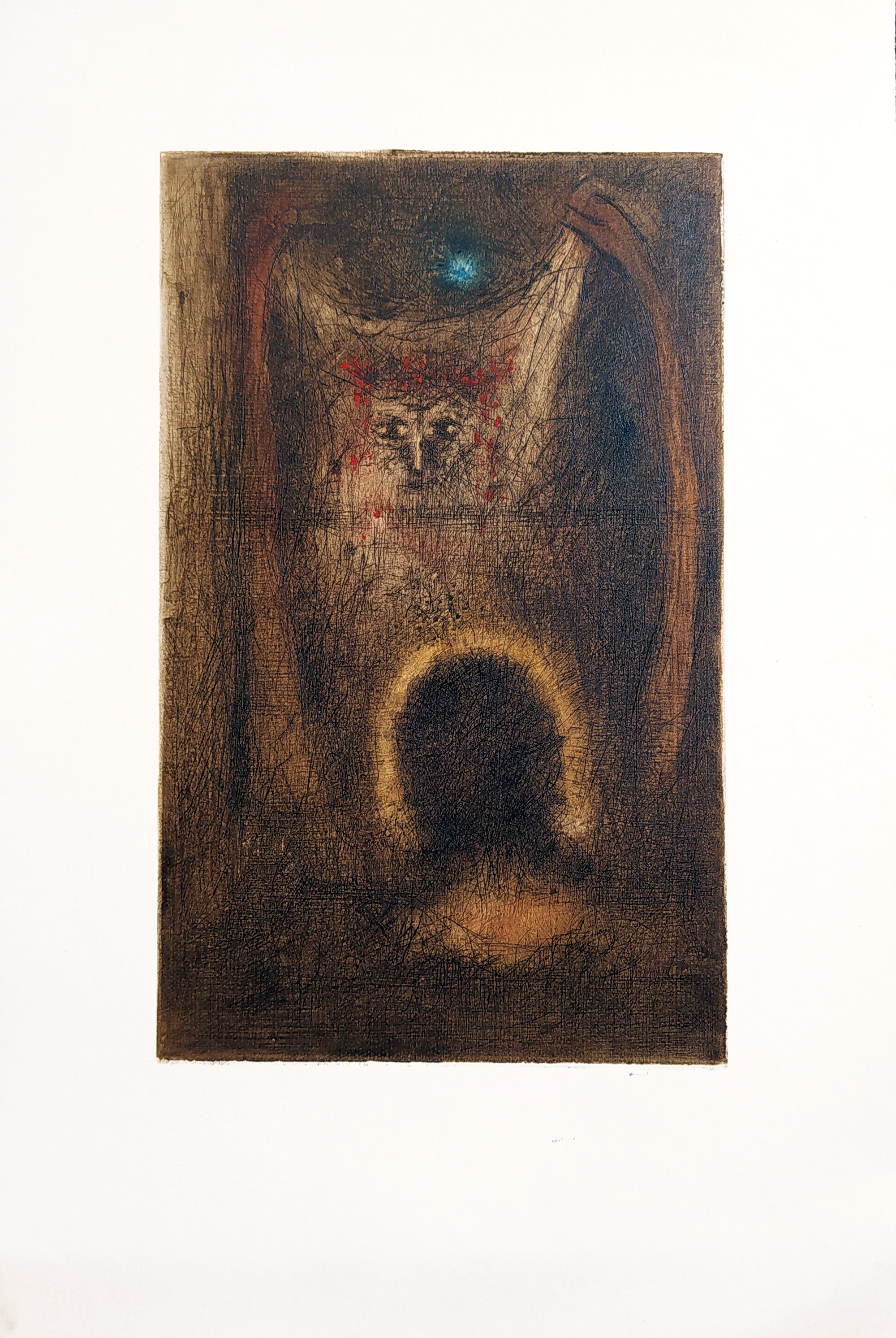 Reynek Bohuslav – pozdější otisk z autorovy desky, suchá jehla, 2013