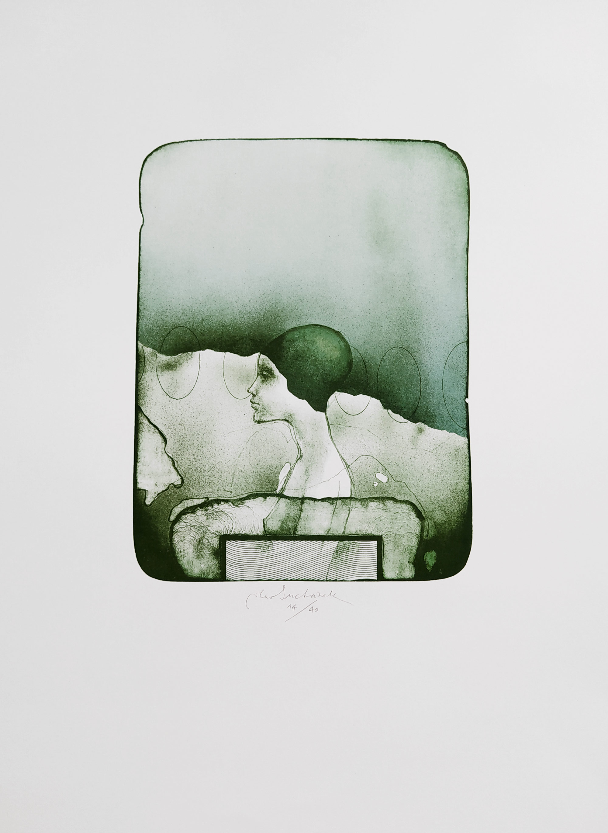 Suchánek Vladimír – Žena, původní barevná litografie, číslováno 14/40, nedatováno