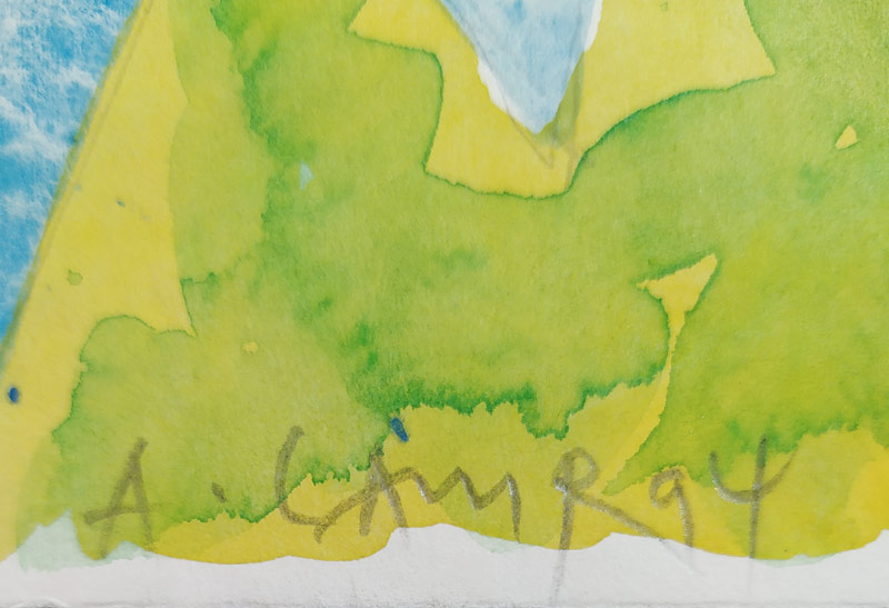 Lamr Aleš – Bez názvu, akvarelem kolorovaná kresba, 1994