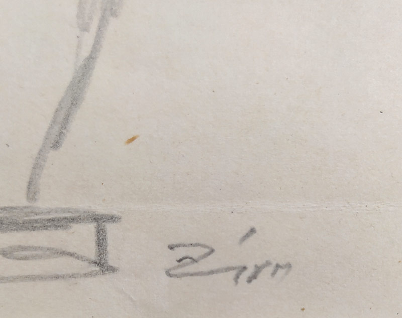 Zívr Ladislav – Figurální studie, kresba tužkou, 70. léta 20. století