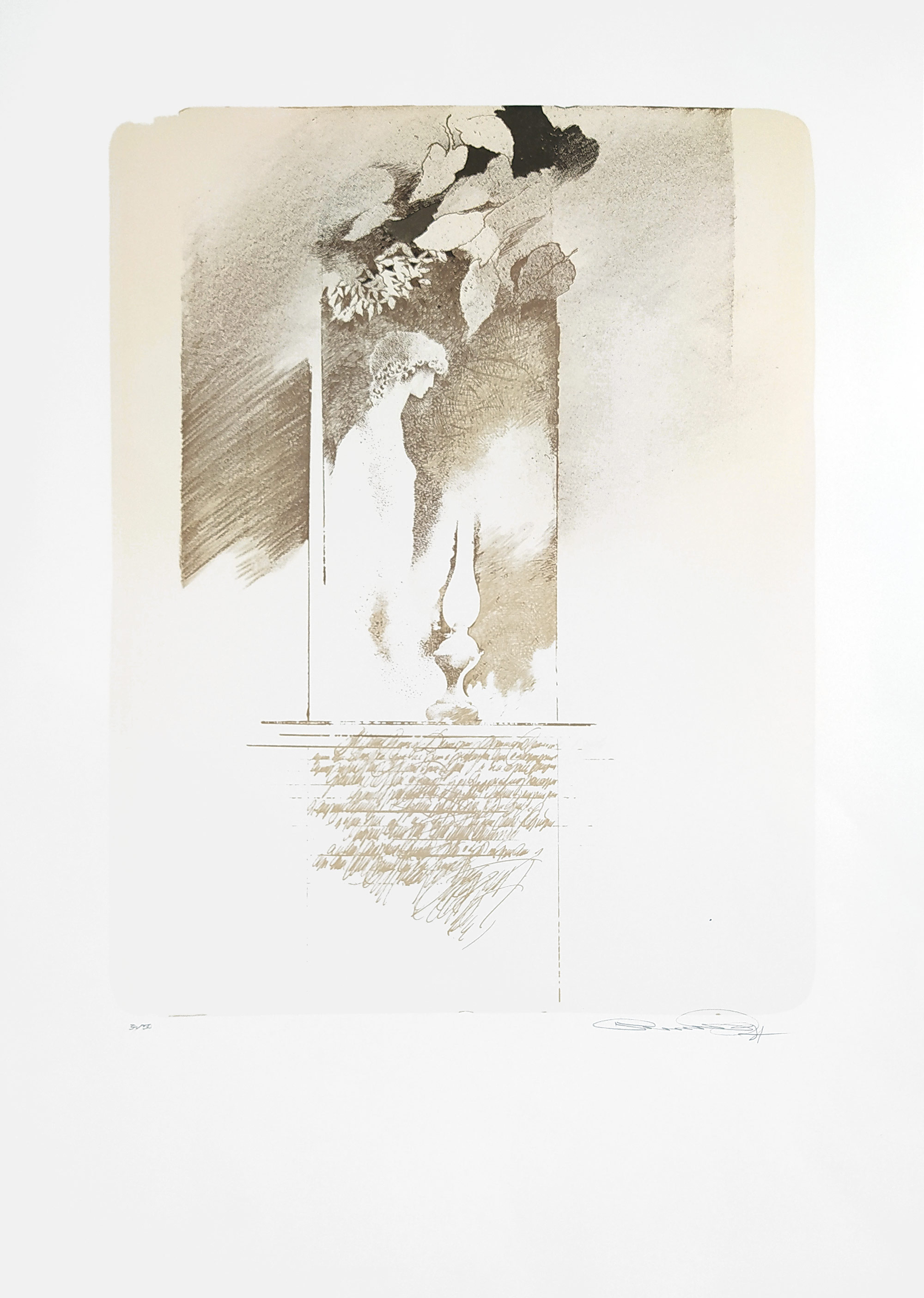 Kristofori Jan – Žena a světlo, velkoformátová barevná litografie, 1994