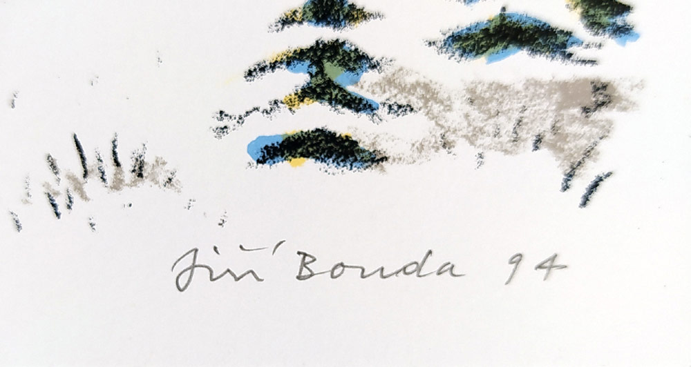 Bouda Jiří – Lokomotiva 498.0, Albatros, původní barevná litografie, č. 133/200, 1994