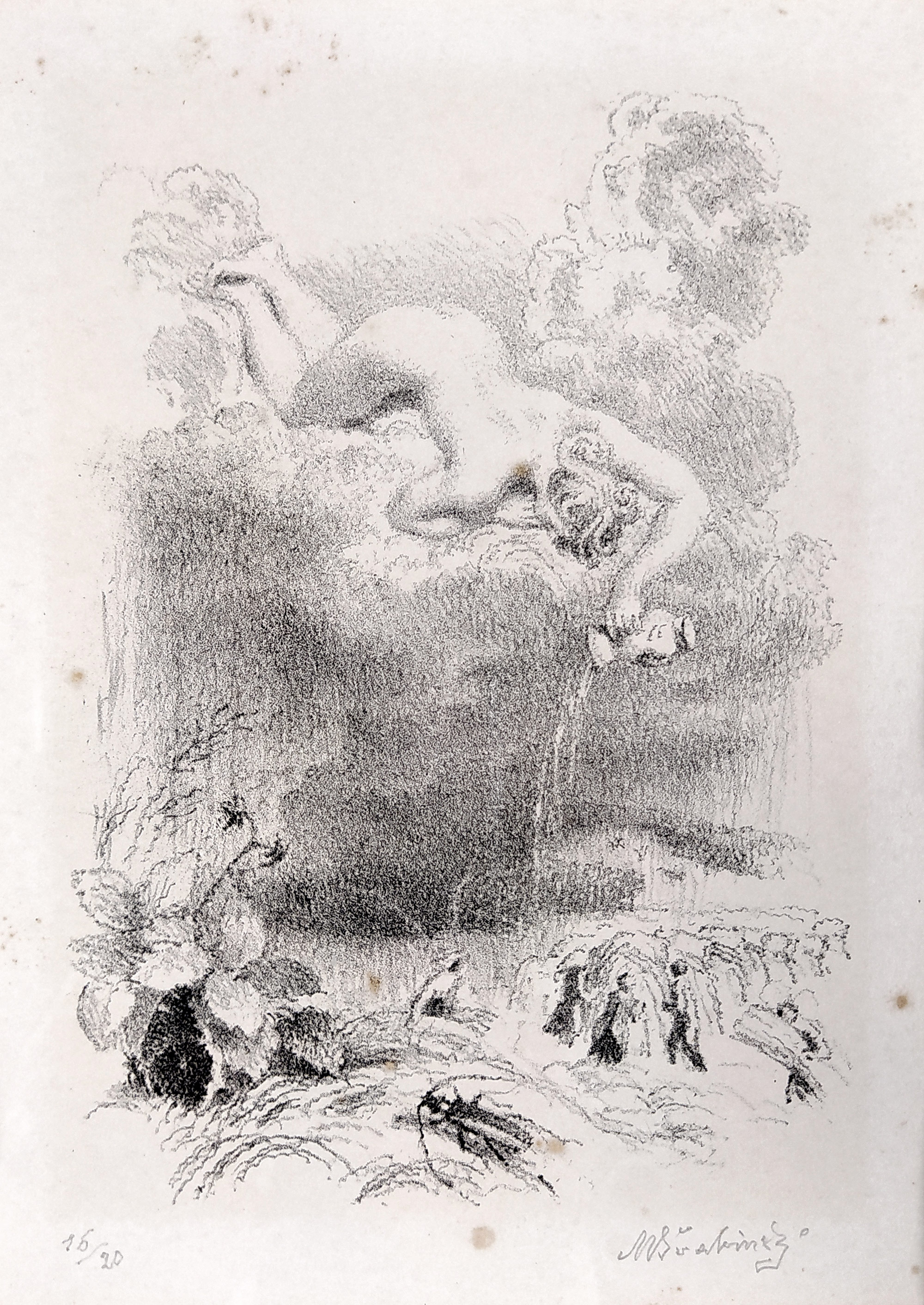 Švabinský Max – Bohyně deště II., původní litografie, číslováno 16/20, 1947