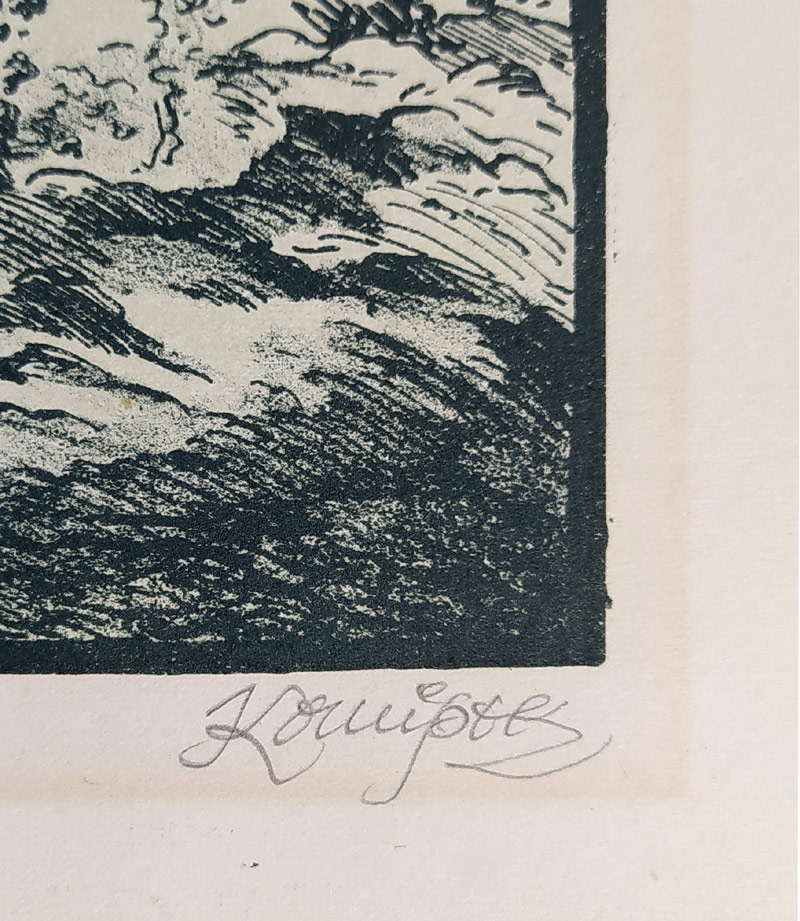 Konůpek Jan – Orfeus, původní lept, 1944