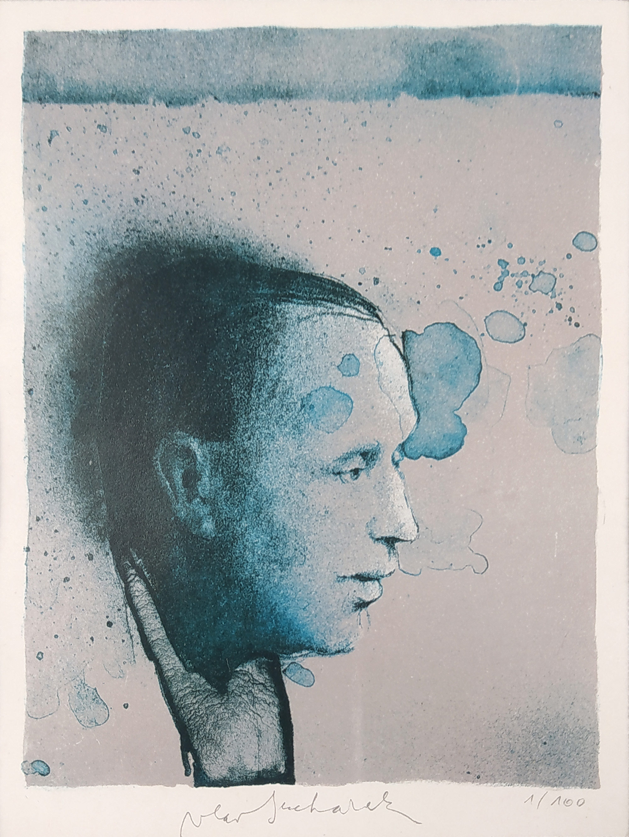 Suchánek Vladimír – Karel Čapek, původní barevná litografie, číslováno 1/100, nedatováno