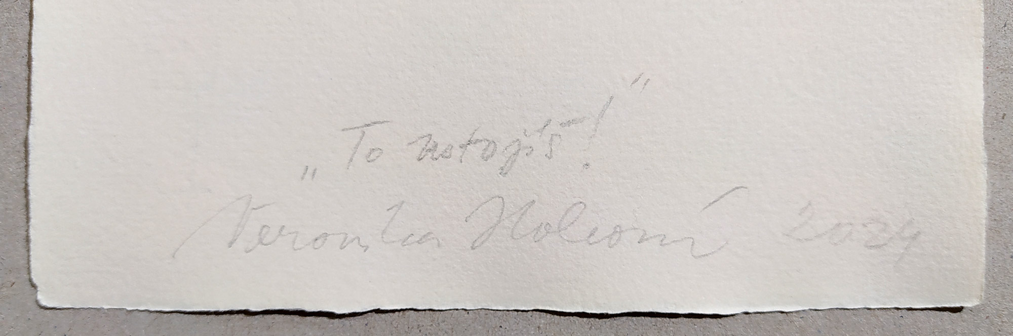 Holcová Veronika – To ustojíš!, olejomalba na ručním papíře Losín, 2024