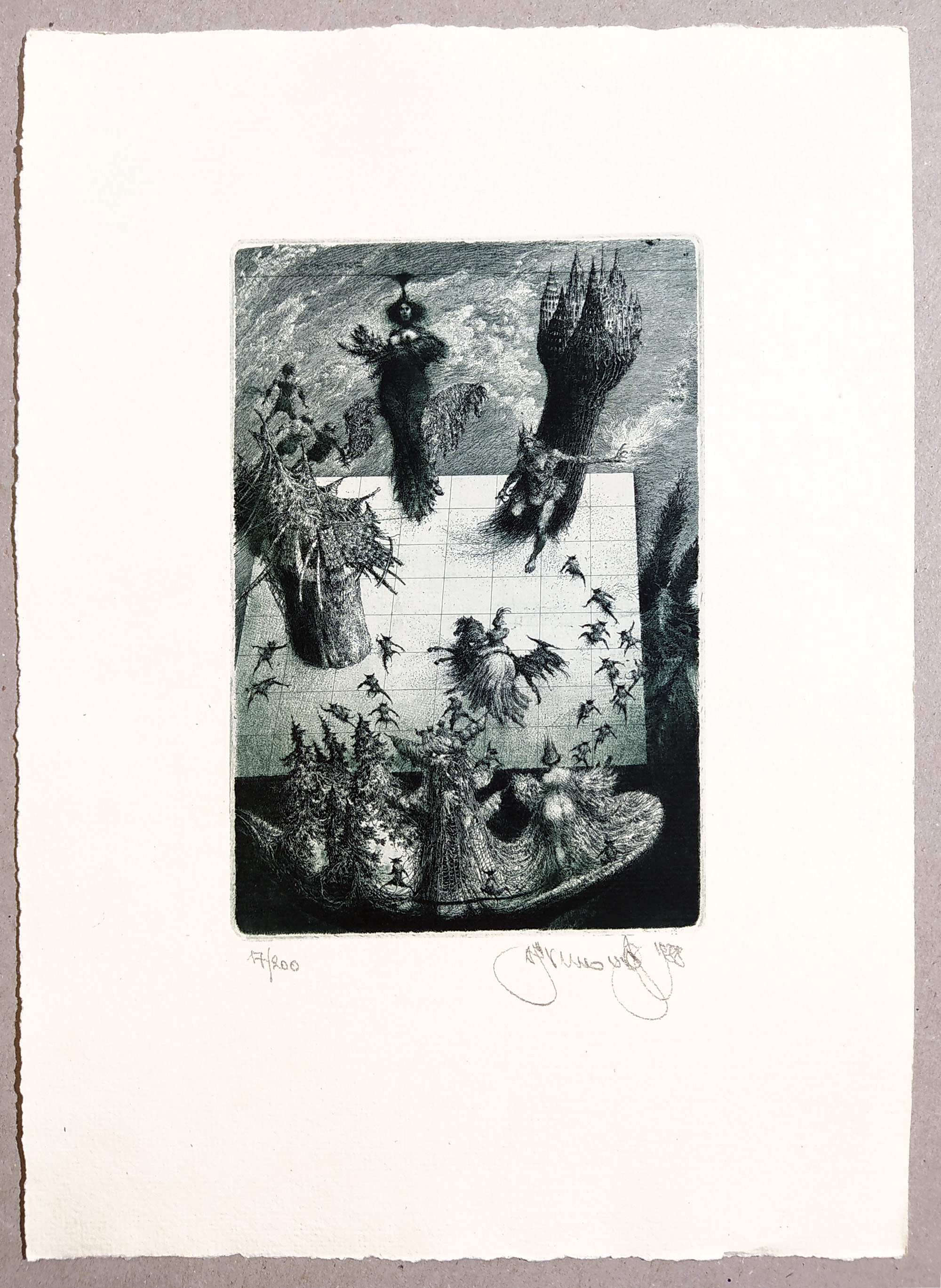 Brunovský Albín – Královská hra, původní lept, číslováno 17/200, 1988