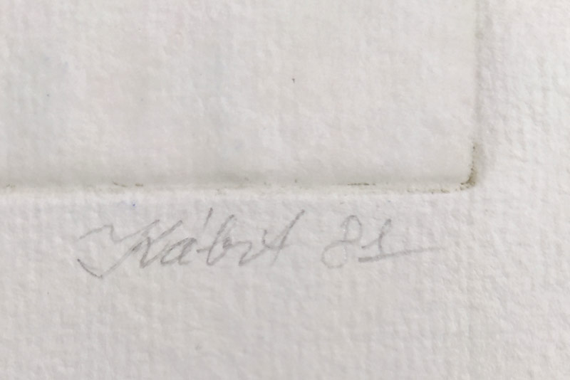 Kábrt Josef – Léto, barevný zrnkový lept, 1988