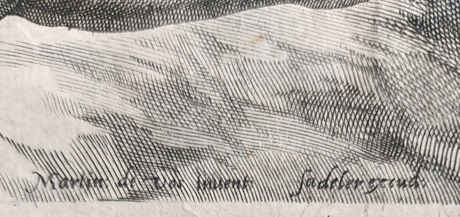 Sadeler Jan – Smíření Jákoba a Ezaua, předloha Marten de Vos, původní mědiryt, 1581