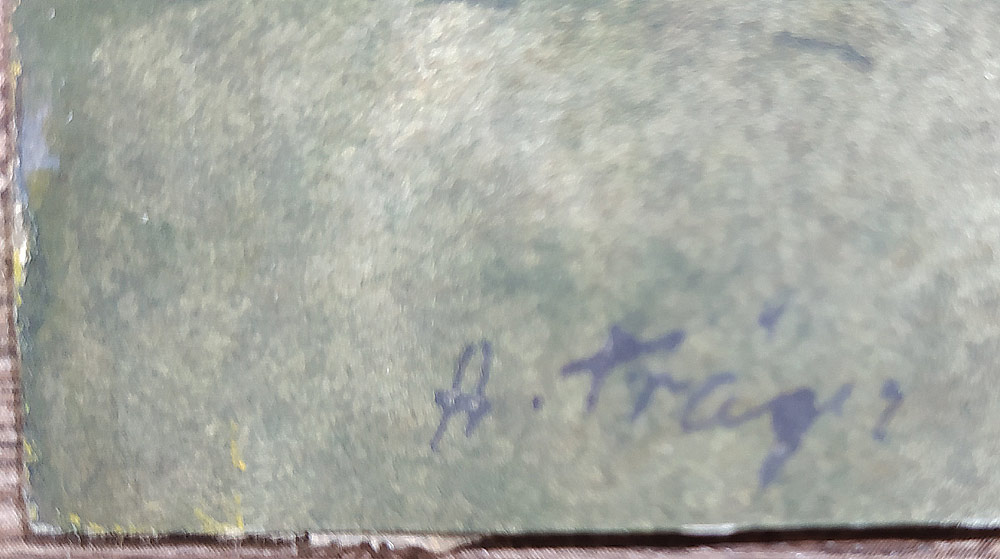 Träger Adolf – České Budějovice, akvarelem kolorovaná kresba tuší, 40. léta 20. století