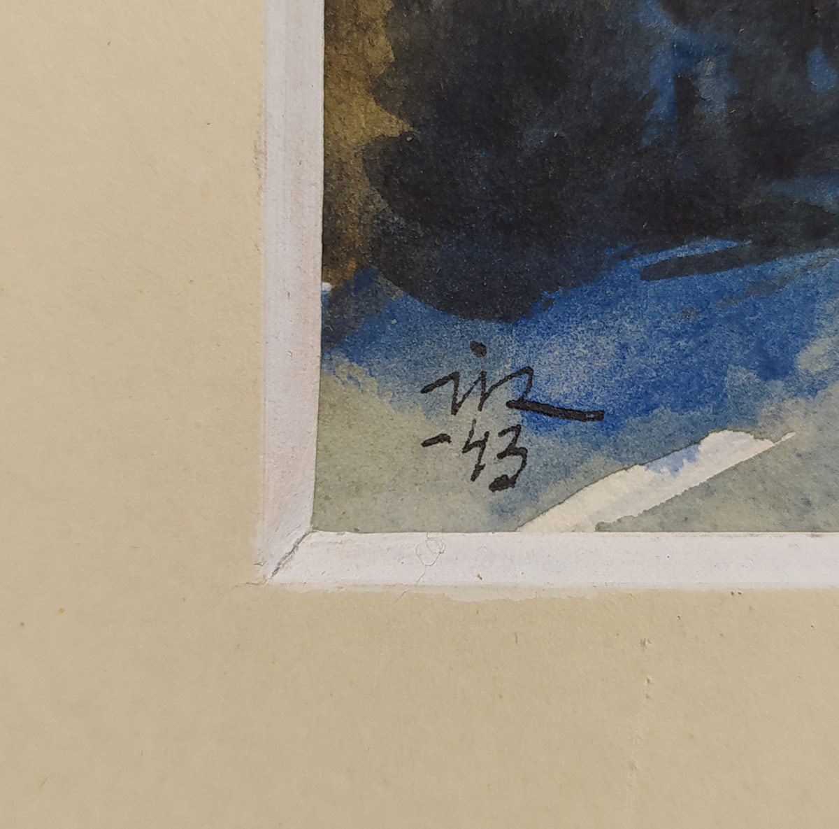 Vik Karel – Trosky, malba akvarelem, 1943